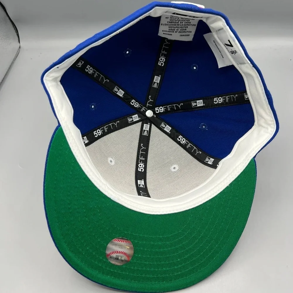 Toronto Blue Jays Hat Men 7‎ 5/8 Blue White 59Fifty New Era Fitted Cap